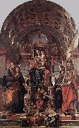 MONTAGNA, Bartolomeo Madonna and Child Enthroned with Saints sg oil painting reproduction